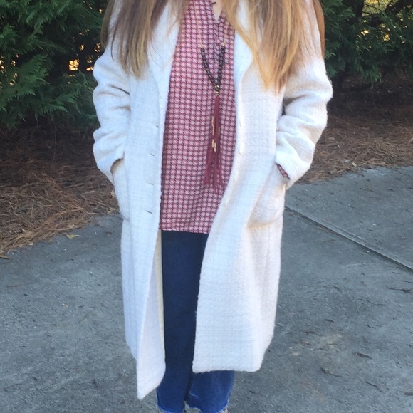 Banana Republic Winter White Coat - Picture 2 of 7